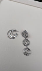 Asymmetric Whirlwind Earrings