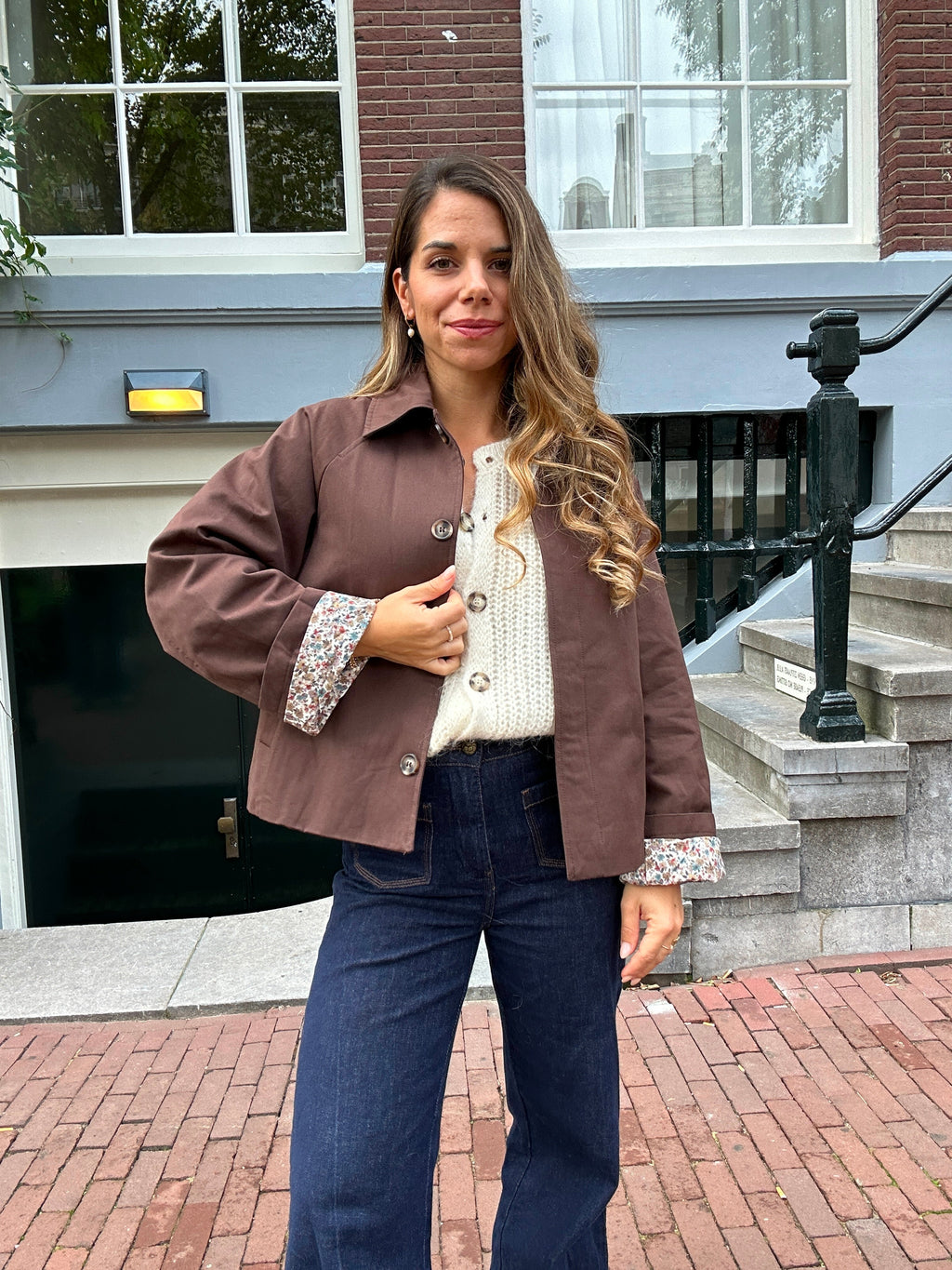 Chaqueta trench Edith de algodón Liberty marrón