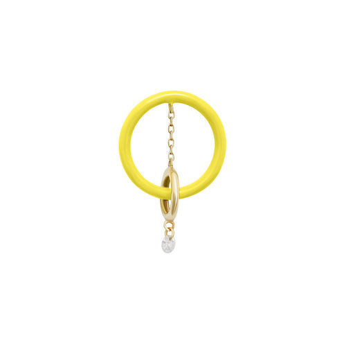 Boucles D'Oreilles Enamel Orbite Jaune