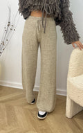 Talia Knitted Trousers - Beige
