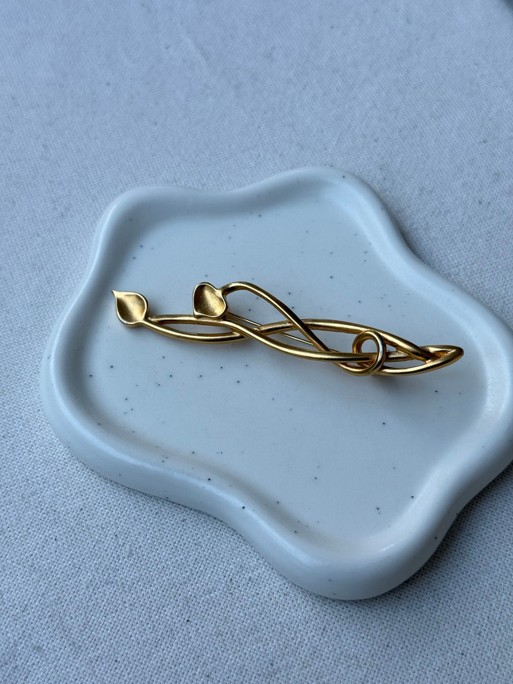 Broche Monet Vintage - Follaje Dorado