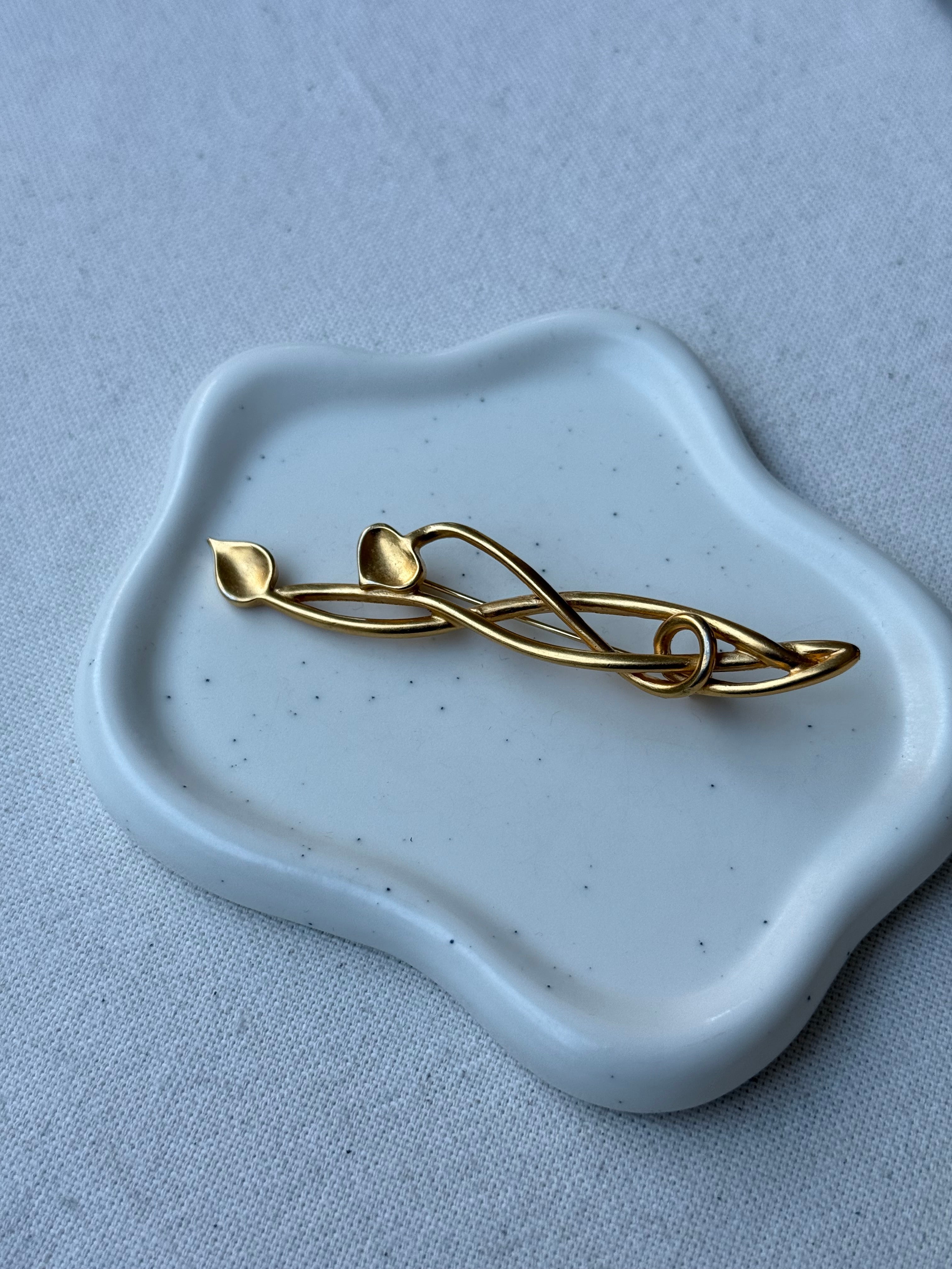 Broche Monet Vintage - Follaje Dorado
