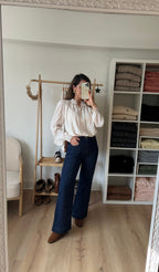Blouse écrue brodée Maïwenn
