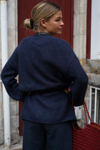 Lucien Navy Kimono Vest