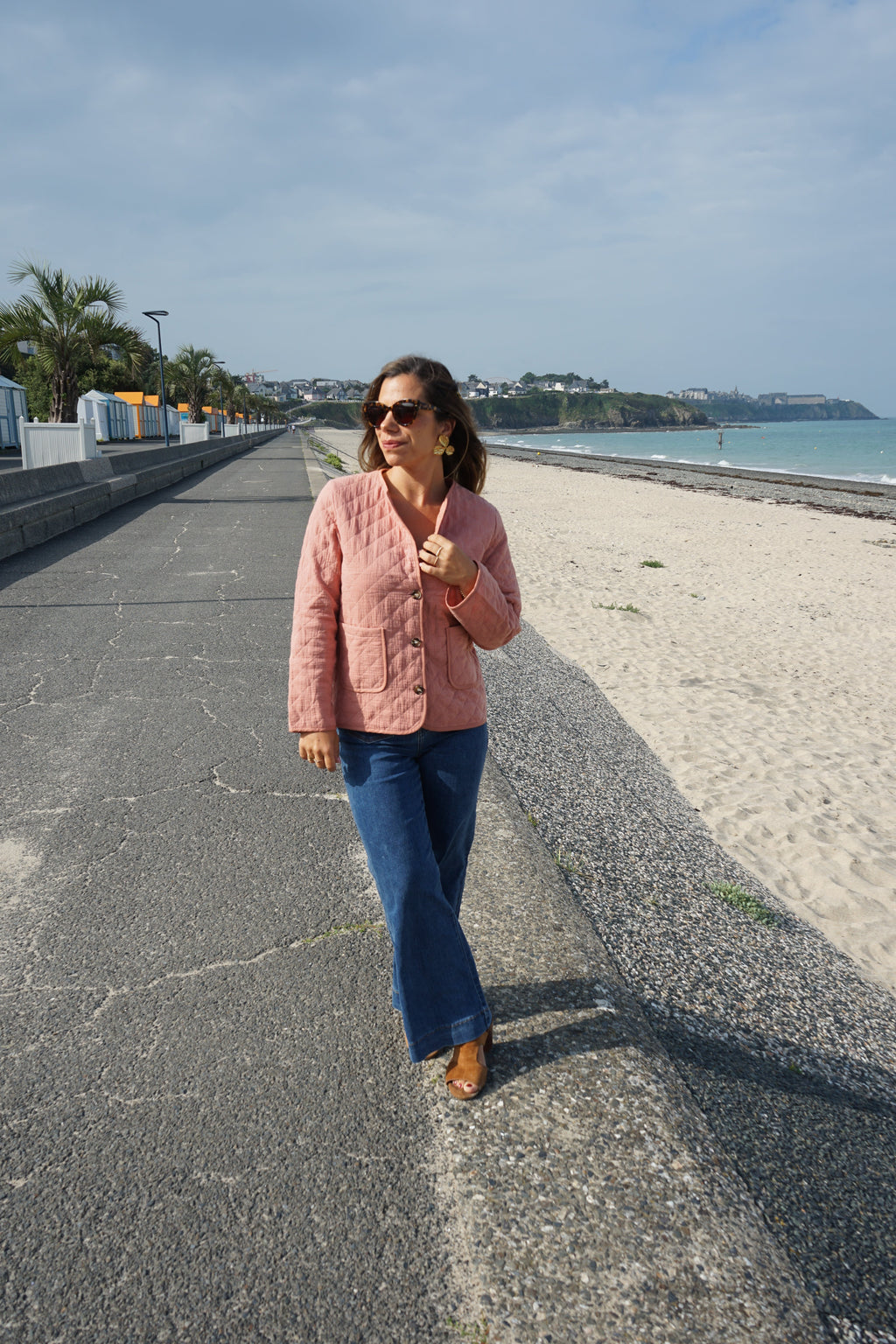 Pink Quilted Jacket