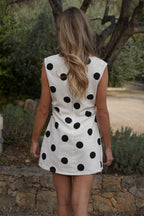 Robe À Pois Olivia - Blanche
