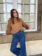 Maille en mohair et laine Gaia camel
