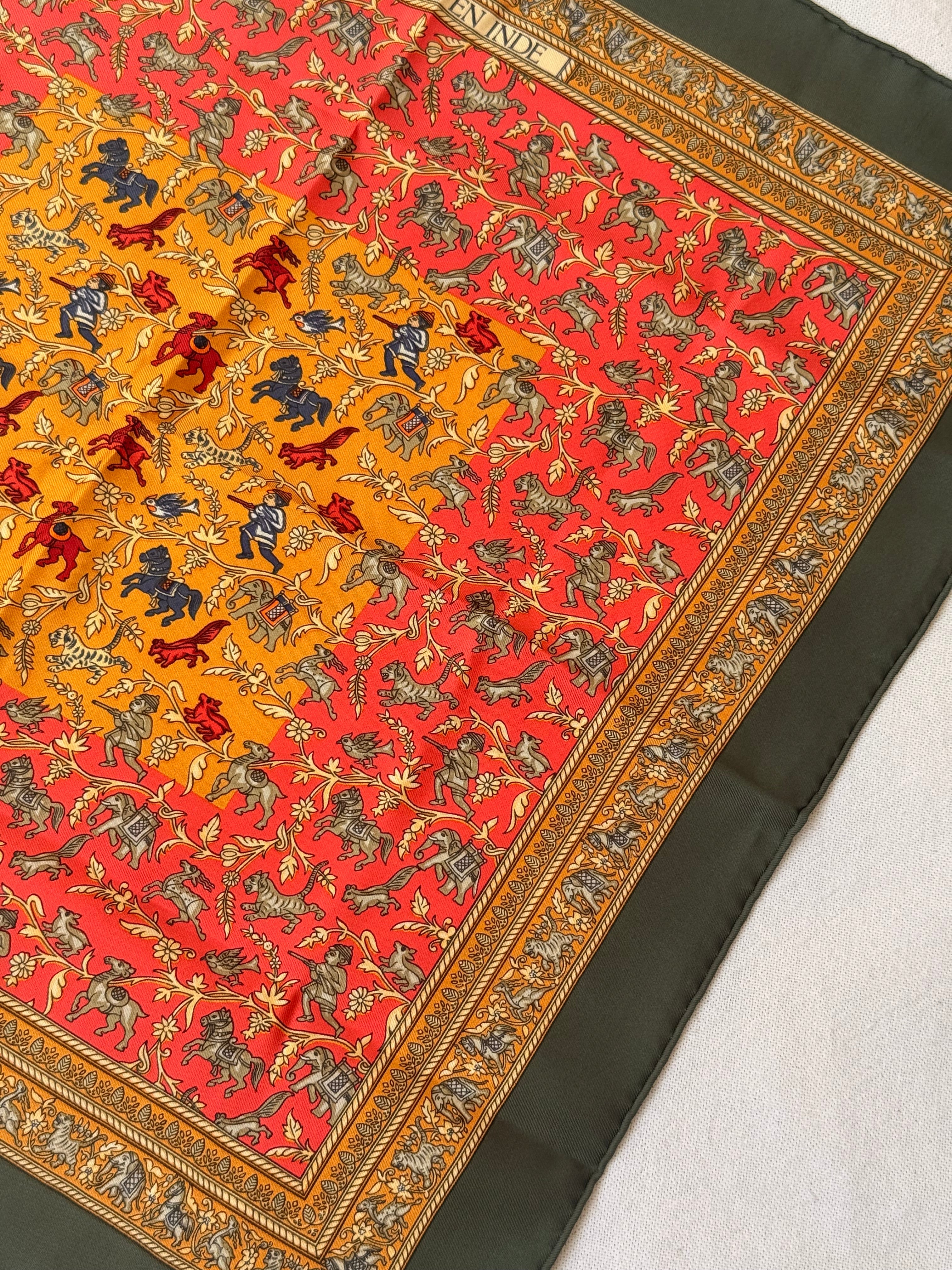 Gavroche Hermès – Modèle Chasse En Inde