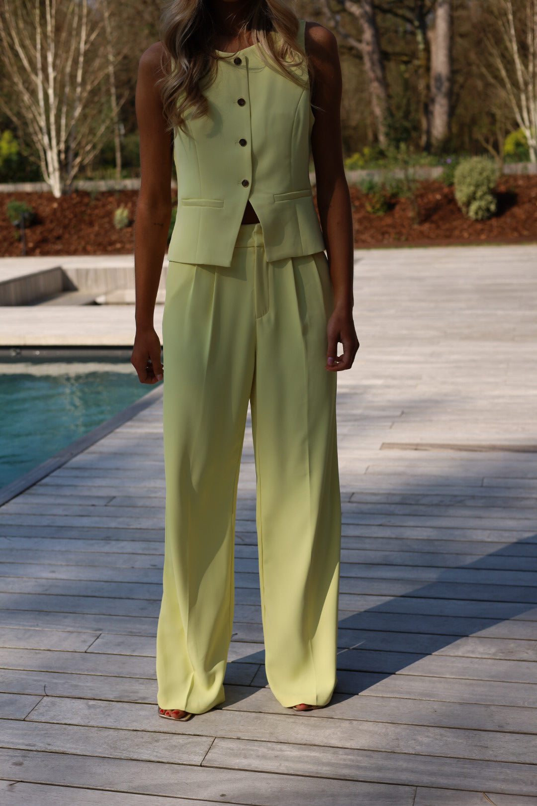 Maya Yellow - Straight Pants
