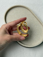Broche Vintage - Espiral Cepillada