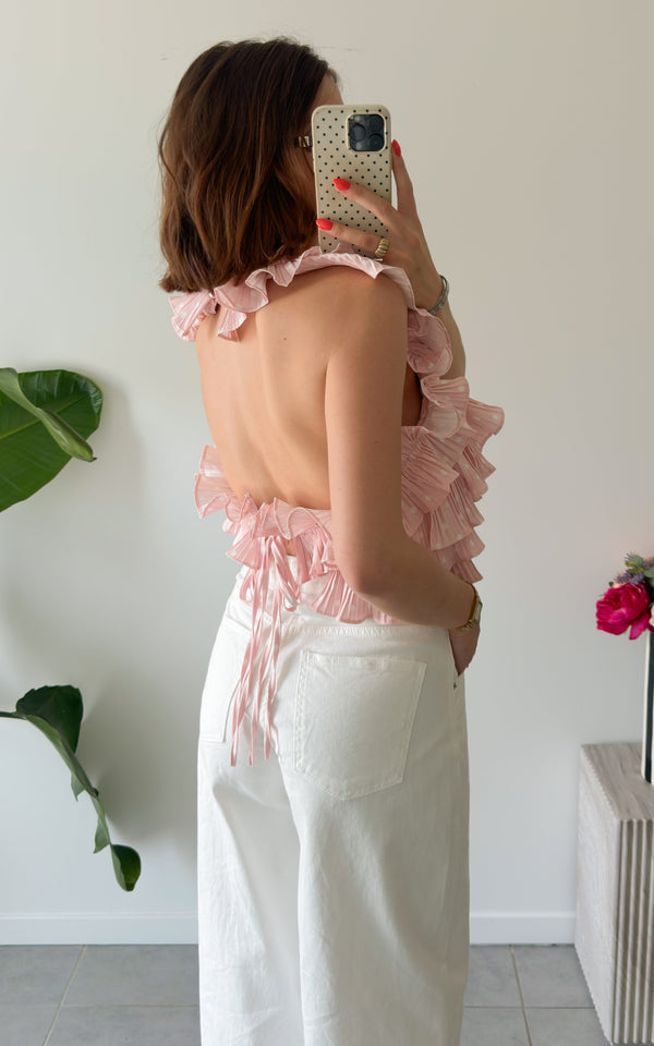 Top a Balze A Pois Verona - Rosa