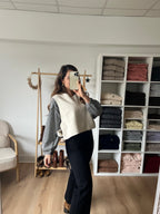 Clothilde black gingham blouse