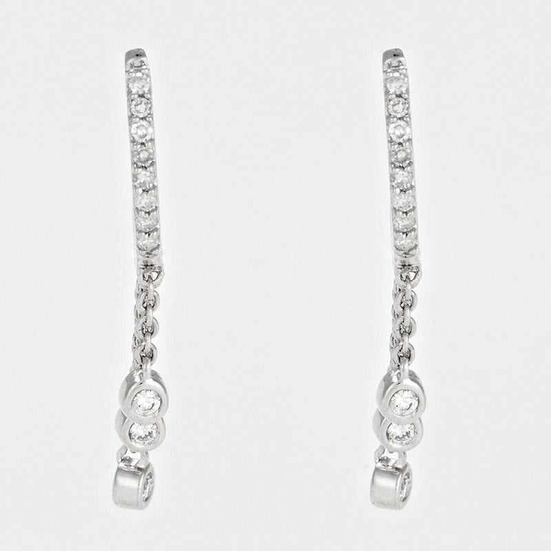 Boucles D'Oreilles "Charms" - Or Blanc