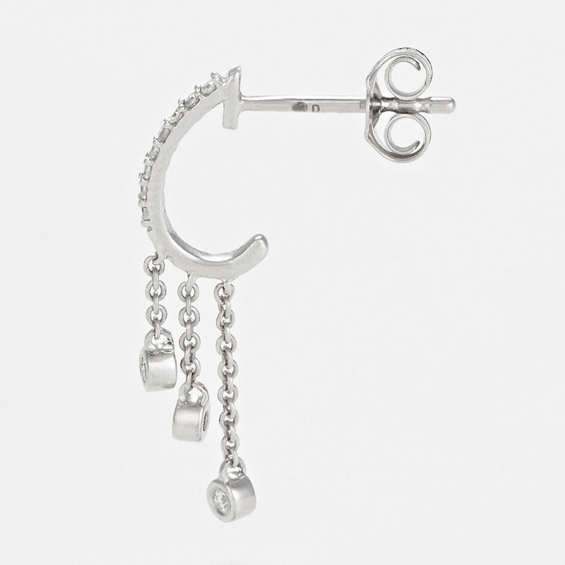 Boucles D'Oreilles "Charms" - Or Blanc