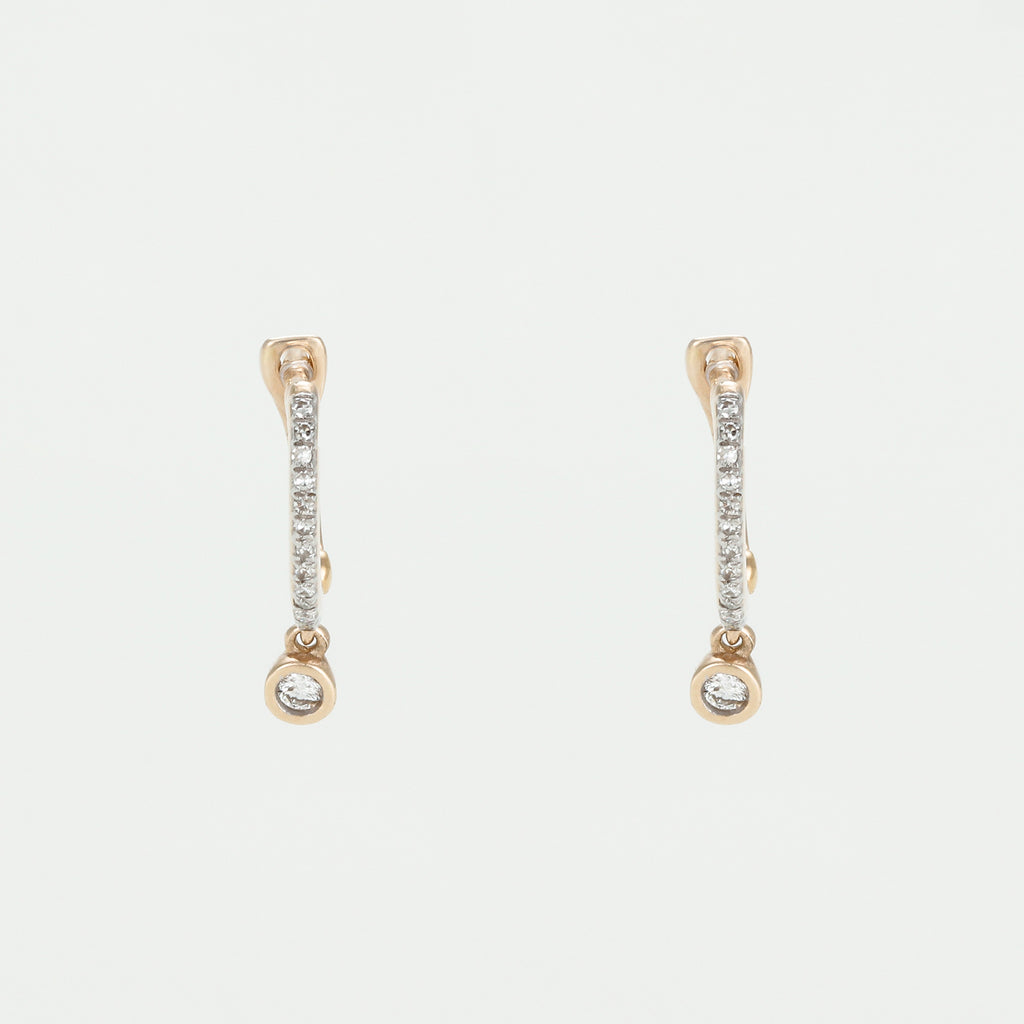 Boucles D'Oreilles "Créoles Charms" D0,1/30Ct
