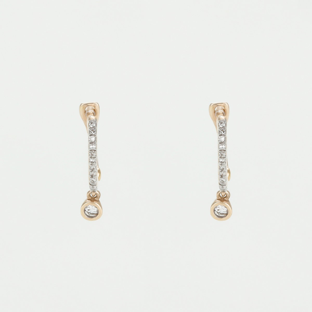 Boucles D'Oreilles "Créoles Charms" D0,1/30Ct - Or Jaune