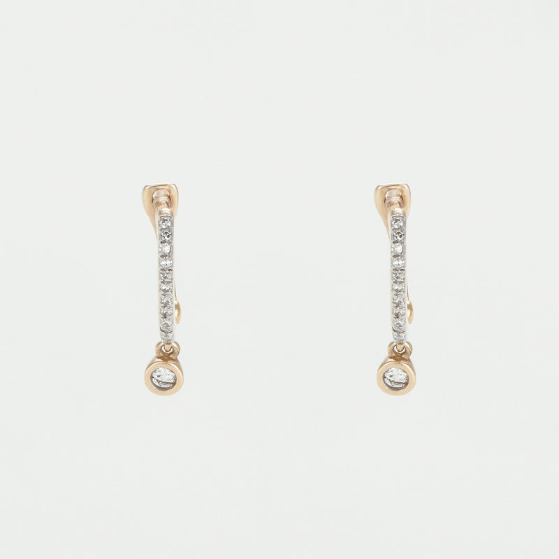 Pendientes "Creoles Charms" D0,1/30Ct - Oro Amarillo 375/1000