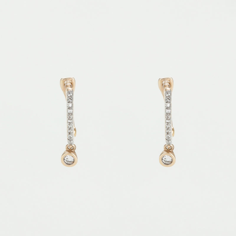 Earrings "Créoles Charms" D0,1/30Ct - Yellow Gold 375/1000