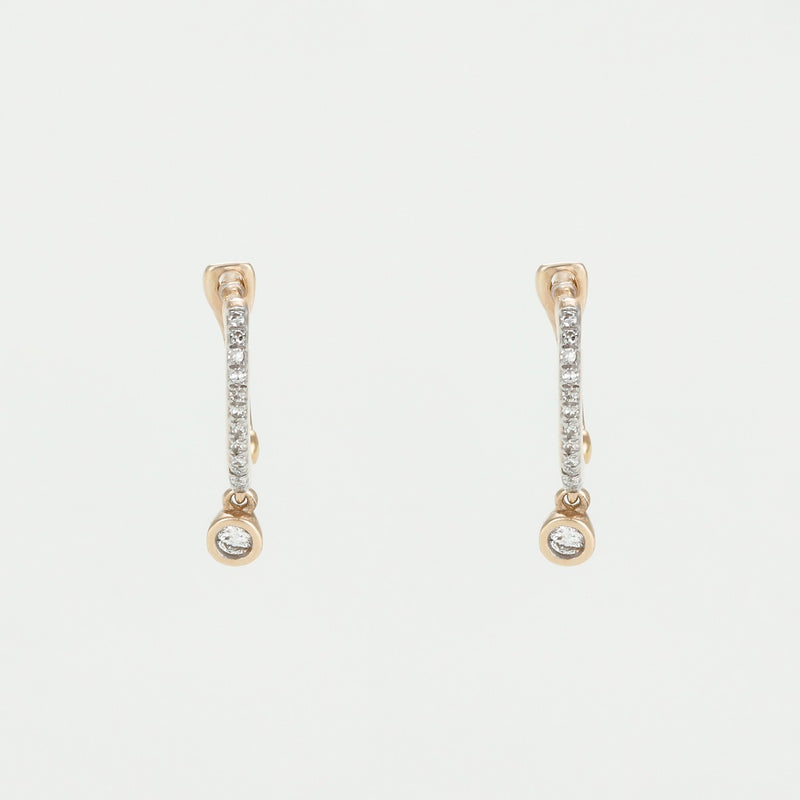 Pendientes “Dijes Criollos” D0.1/30Ct – Oro Amarillo