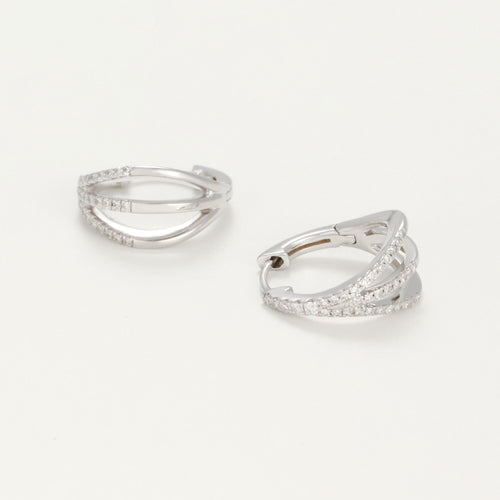 Pendientes "Yui" D0.25/70 - Oro blanco