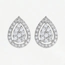 Blanc Pendientes "Peras Centelleantes" Diamantes 0,21/58 - Oro 375/1000