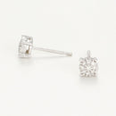 Boucles D'Oreilles "Emi" D0,10/18 - Or Blanc 375/1000