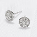 Florita" Earrings D0,18/48 - Gold Blanc 375/1000