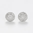 Boucles D'Oreilles "Florita" D0,18/48 - Or Blanc 375/1000