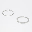 Boucles D'Oreilles "Créoles De Diamants" D0,25Ct/94 - Or Blanc