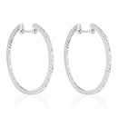 Créoles De Diamants" Earrings D0,25Ct/94 - Gold Blanc 375/1000