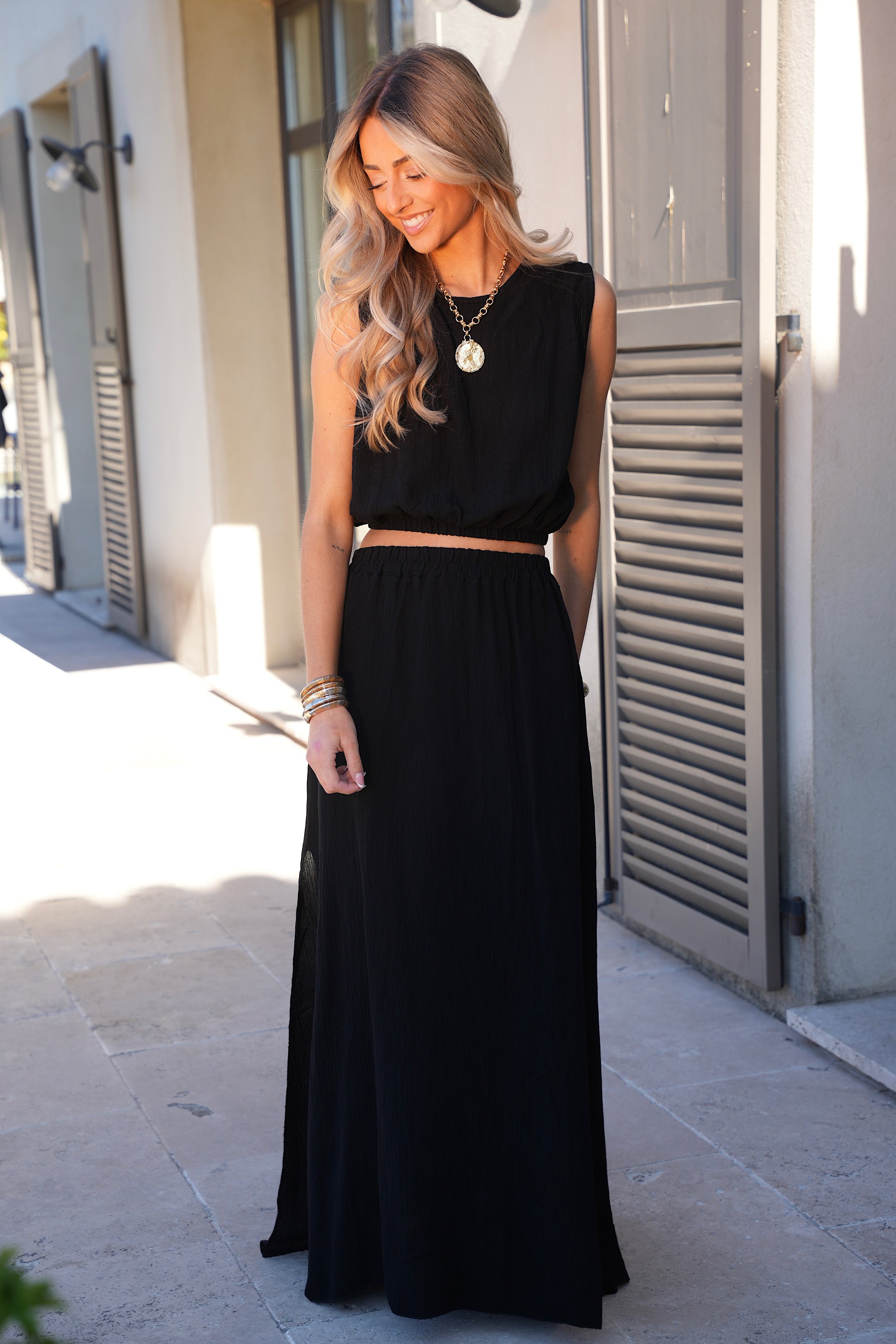 Ensemble Jupe/Top Elize - Noir