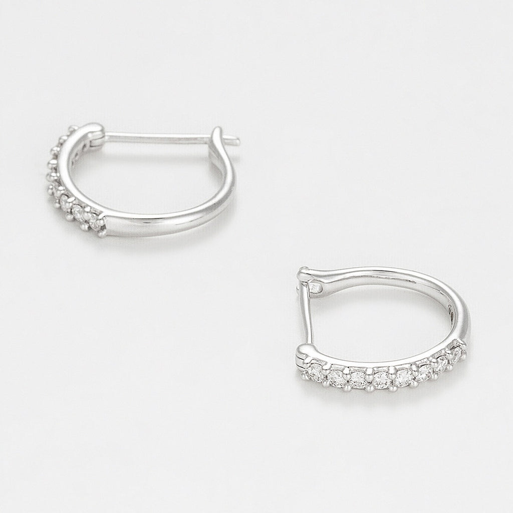 Pendientes “Sparkling Creole” – Oro blanco