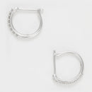 Boucles D'Oreilles "Créoles Pétillantes" - Or Blanc