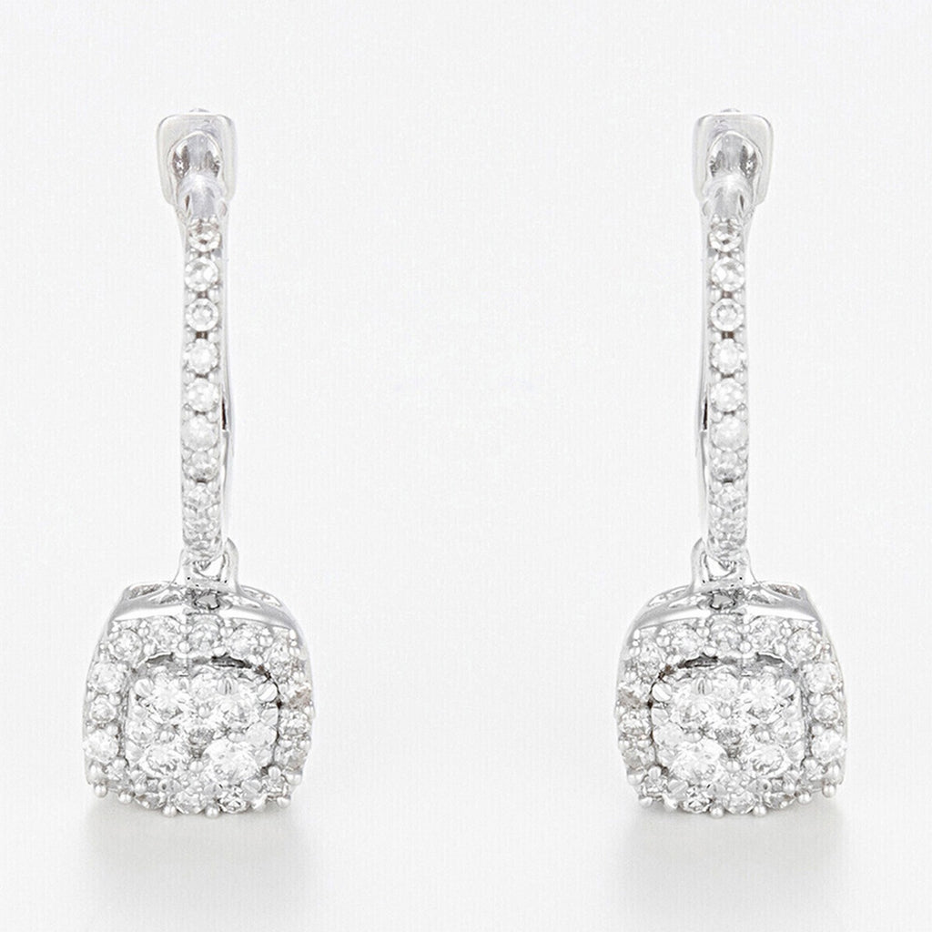 "Quadra" Earrings D0.30/72 - 375/1000 White Gold