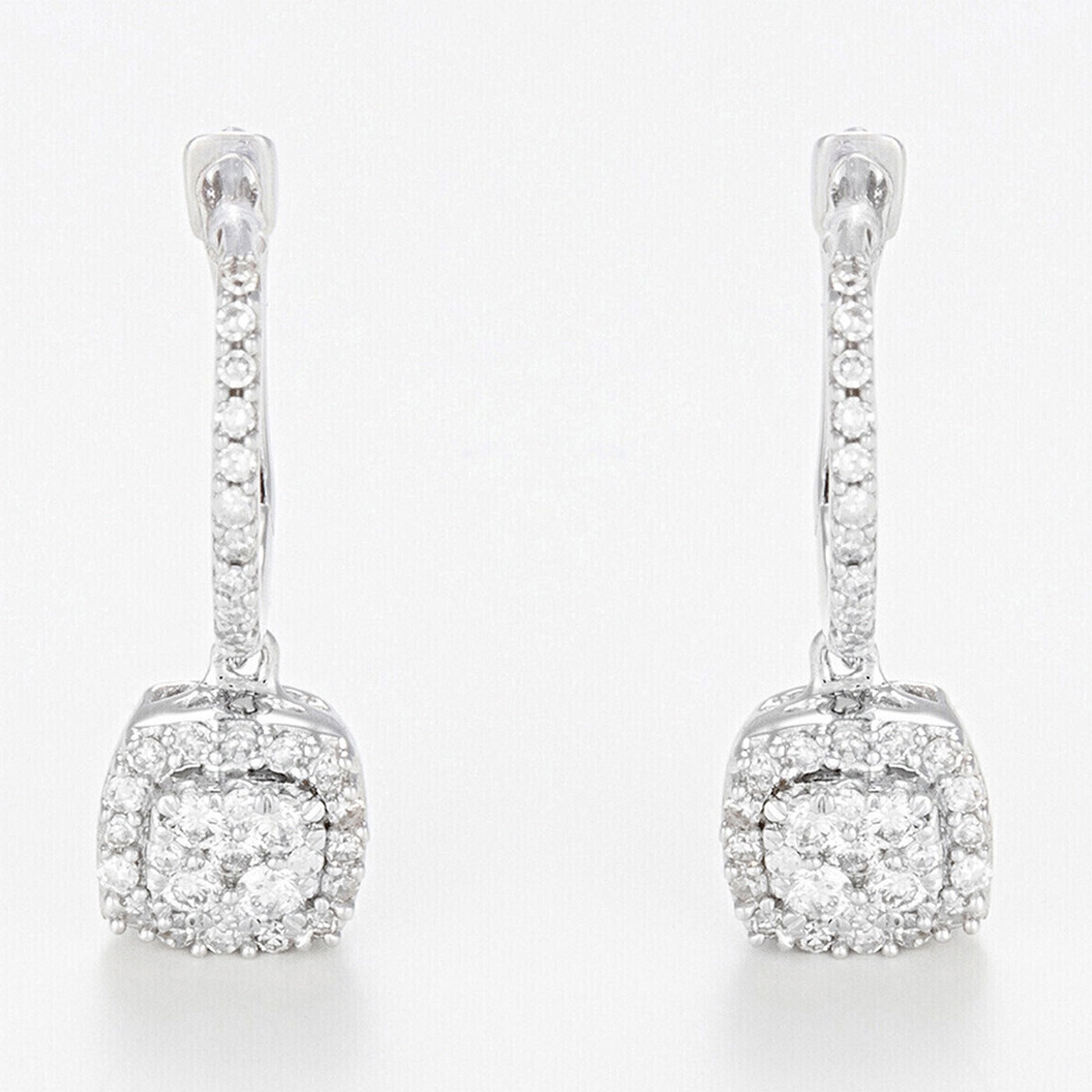 "Quadra" Earrings D0.30/72 - 375/1000 White Gold