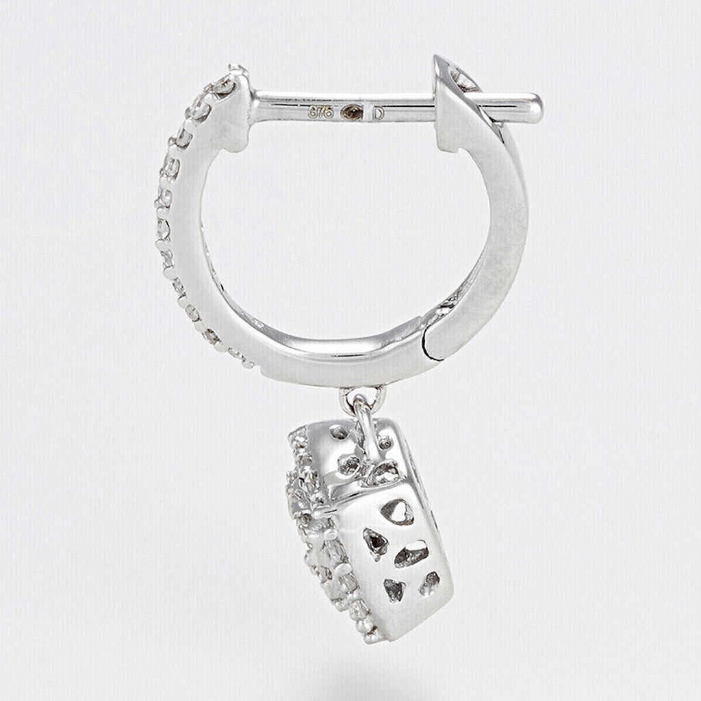 "Quadra" Earrings D0.30/72 - 375/1000 White Gold