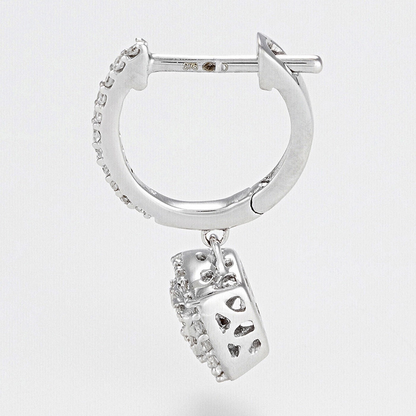"Quadra" Earrings D0.30/72 - 375/1000 White Gold