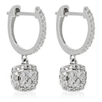 "Quadra" Earrings D0.30/72 - 375/1000 White Gold