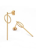 Boucles D'Oreilles "Epées" Or Jaune 375/1000