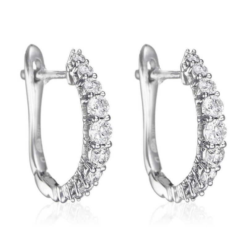 Boucles D'Oreilles "Euphorie" Diamants 0,30/18 - Or Blanc