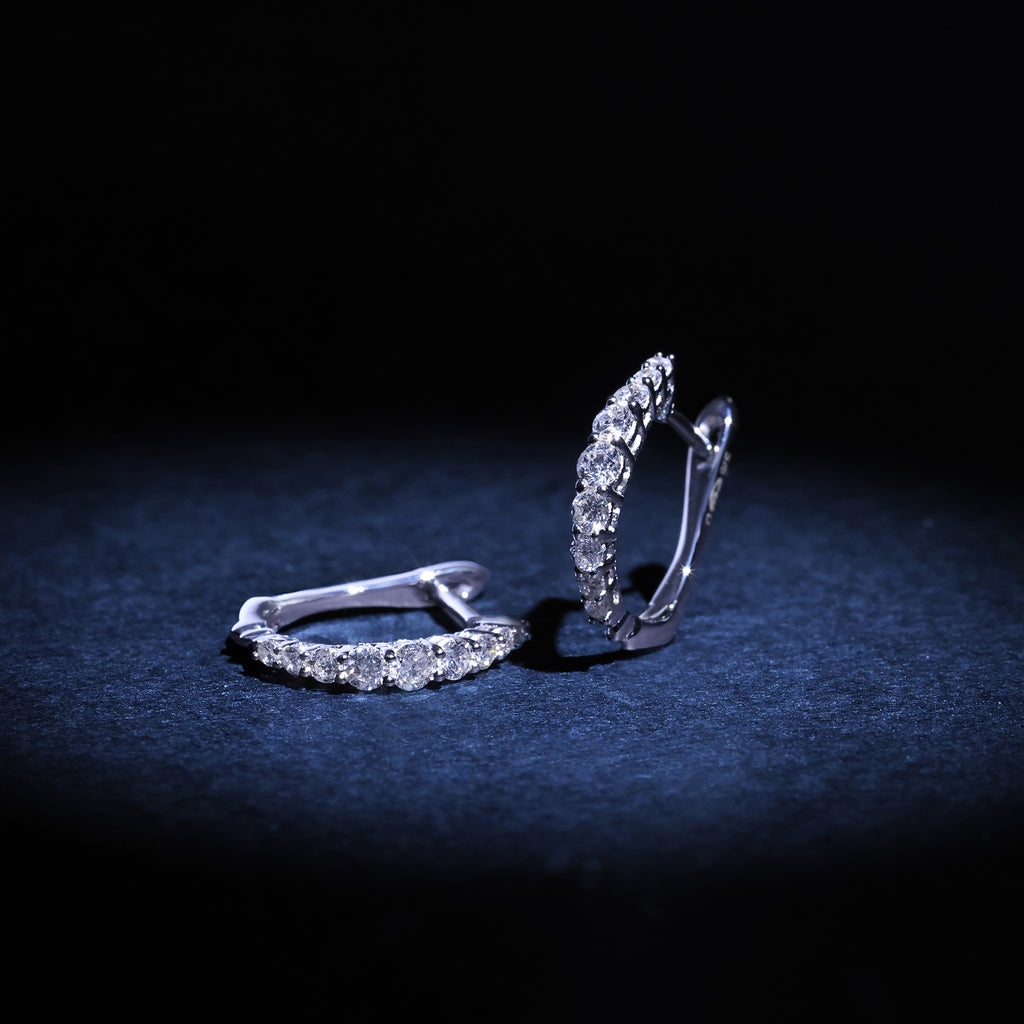 "Euphorie" Earrings D0.30/18 - 375/1000 White Gold