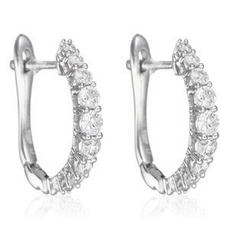 Euphoria" Earrings Diamonds 0.30/18 - Gold Blanc 375/1000