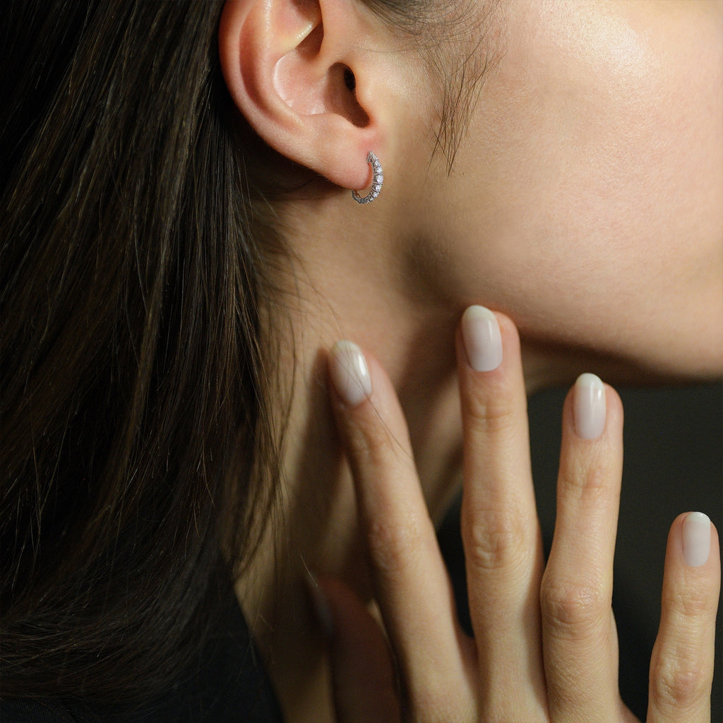 "Euphorie" Earrings D0.30/18 - 375/1000 White Gold