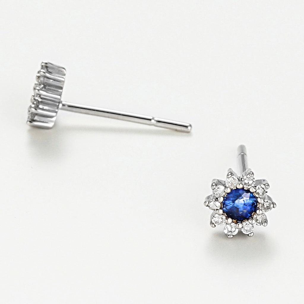 Boucle D'Oreilles Etoile Saphir D0,12/24 S0,30/2