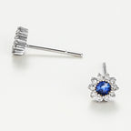 Boucle D'Oreilles Etoile Saphir D0,12/24 S0,30/2