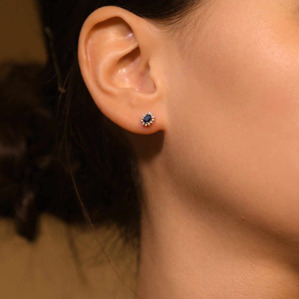 Boucle D'Oreilles Etoile Saphir D0,12/24 S0,30/2