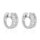 Boucles D'Oreilles "Rangs Baguettes" Diamants 0,65/50 - Or Blanc
