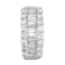 Boucles D'Oreilles "Rangs Baguettes" Diamants 0,65/50 - Or Blanc