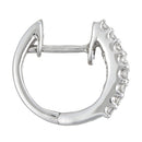 Boucles D'Oreilles "Rangs Baguettes" Diamants 0,65/50 - Or Blanc