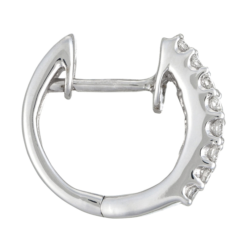 Boucles D'Oreilles "Rangs Baguettes" Diamants 0,65/50 - Or Blanc